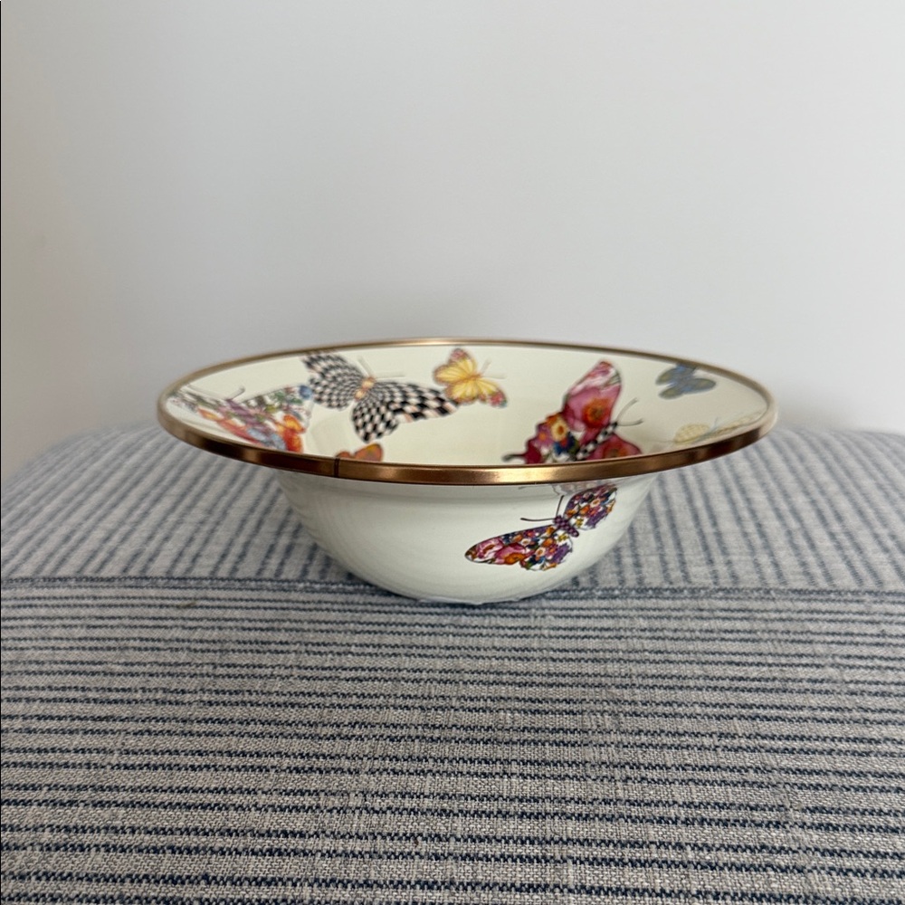 A MacKenzie-Childs White Butterfly Garden Breakfast Bowl-5 available.